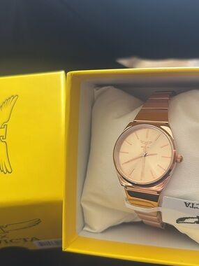Invicta Rose Gold-Tone Women's Bracelet Watch with Pink Dial